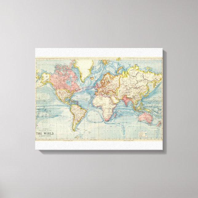 Lienzo Mapa de Antigüedades del Mapa del Mundo Antiguo 18 (Anverso)