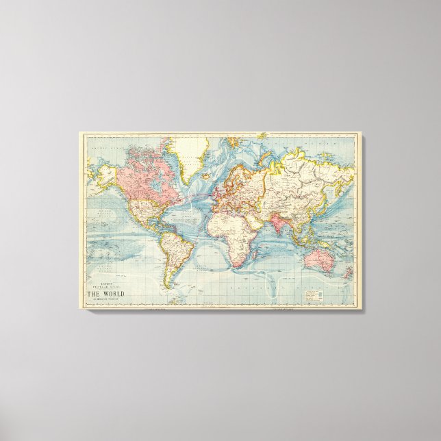 Lienzo Mapa de Antigüedades del Mapa del Mundo Antiguo 18 (Anverso)