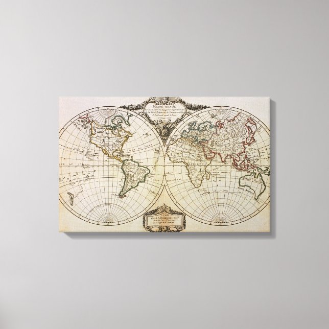 Lienzo Mapa de Antigüedades del Mundo (Anverso)