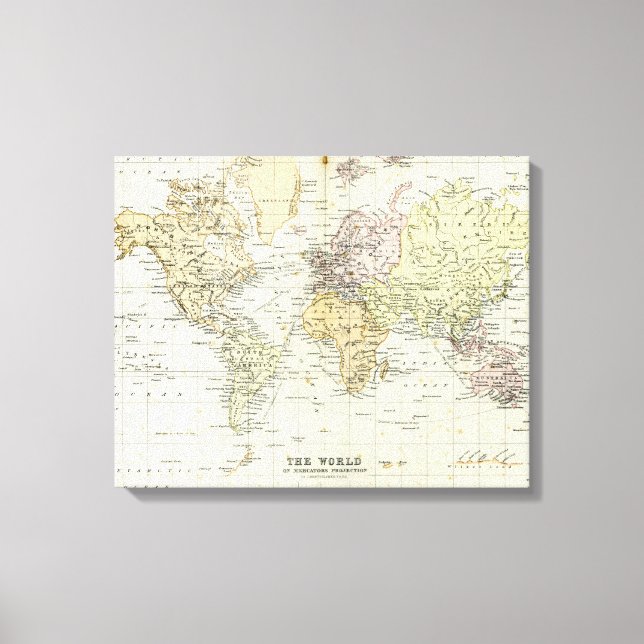 Lienzo Mapa de Antigüedades del Mundo (Anverso)