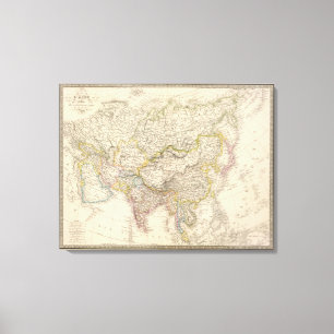 Lienzo Mapa de Asia