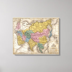 Lienzo Mapa de Asia
