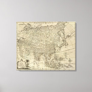 Lienzo Mapa de Asia