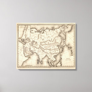 Lienzo Mapa de Asia 2