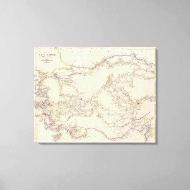 Lienzo Mapa de Asia Menor (Anverso)