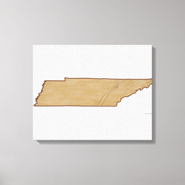 Lienzo Mapa de ayuda de Tennessee (Anverso)