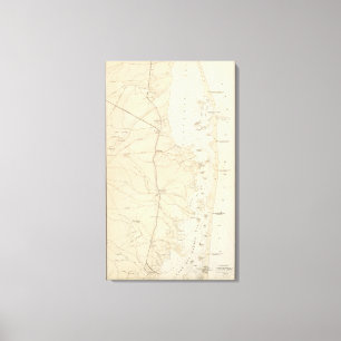 Lienzo Mapa de Barnegat Bay a Tuckerton