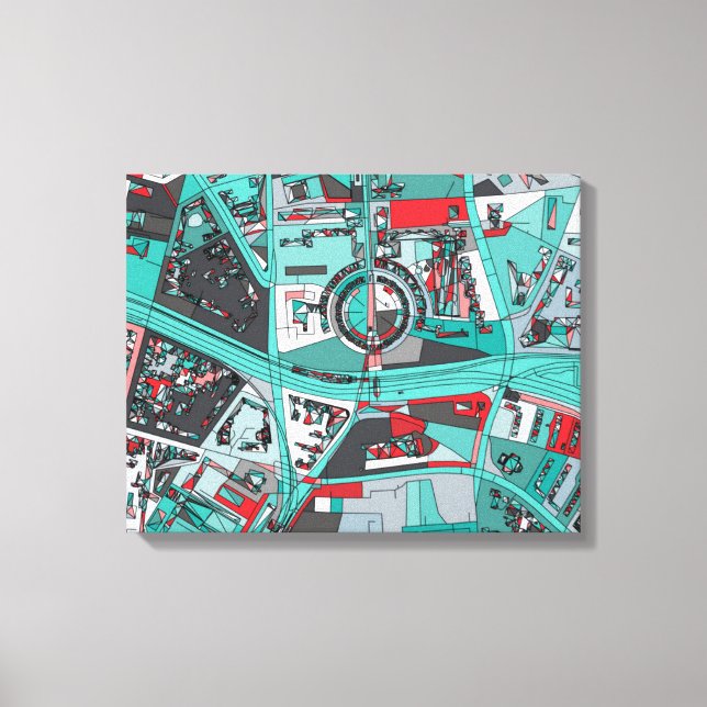 Lienzo Mapa de Berlín, Alemania (Anverso)