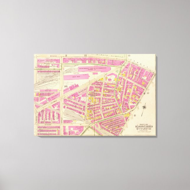 Lienzo Mapa de Boston 11 (Anverso)