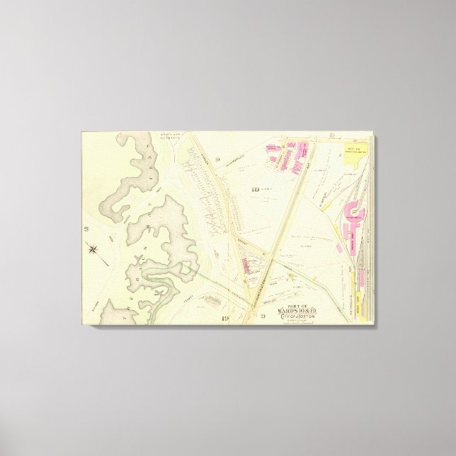 Lienzo Mapa de Boston 18 (Anverso)