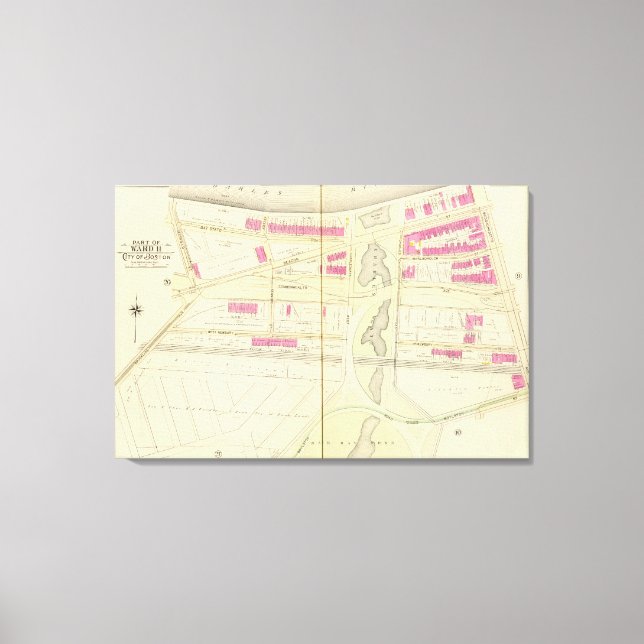Lienzo Mapa de Boston 19 (Anverso)