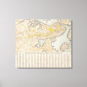 Lienzo Mapa De Boston 2
