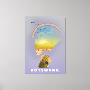 Lienzo Mapa de Botsuana