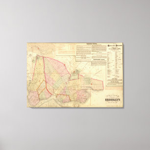 Lienzo Mapa de Brooklyn del índice