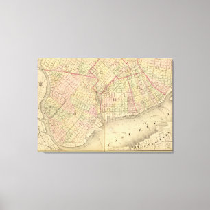 Lienzo Mapa de Brooklyn del Sec 1
