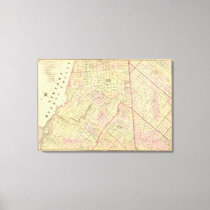 Lienzo Mapa de Brooklyn del Sec 4