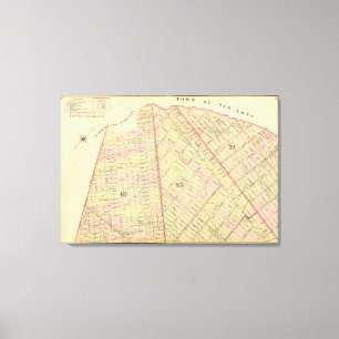 Lienzo Mapa de Brooklyn del Sec 7