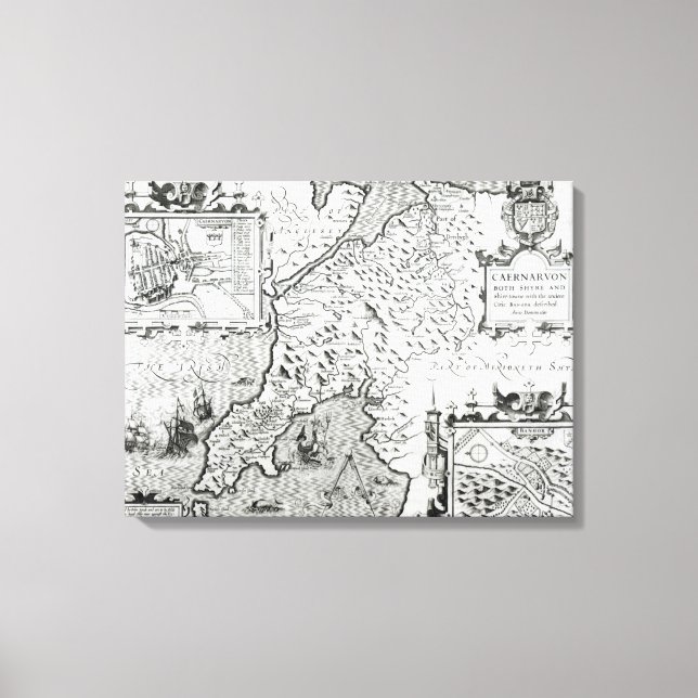 Lienzo Mapa de Caernarvon, 1616 (Anverso)