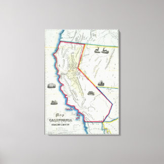 Lienzo Mapa de California