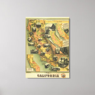 Lienzo Mapa de California