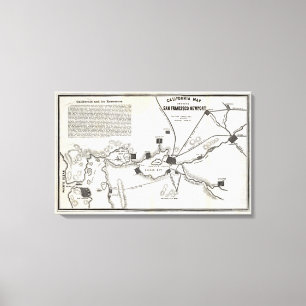 Lienzo Mapa de California