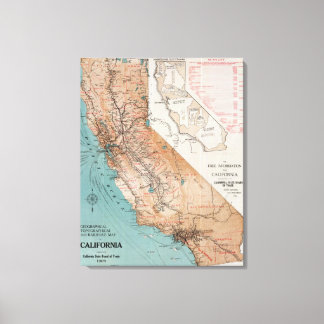 Lienzo Mapa de California 2