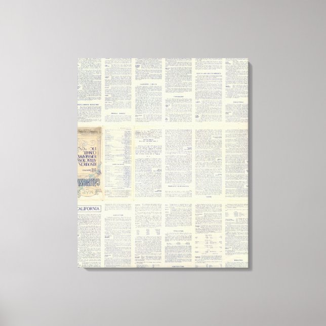 Lienzo Mapa de California 4 (Anverso)