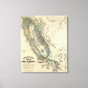 Lienzo Mapa de California de Britton y Rey