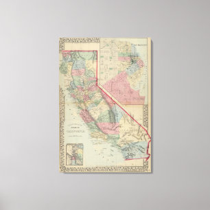 Lienzo Mapa de California, San Francisco de Mitchell