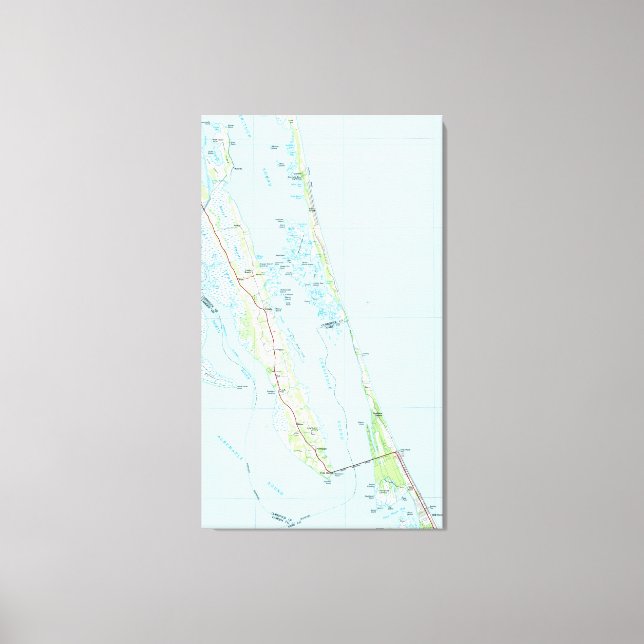 Lienzo Mapa de Carolina del Norte (1985) (Anverso)