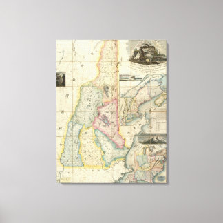 Lienzo Mapa de Carrigans de New Hampshire