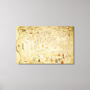 Lienzo Mapa de Charles V, mapa de Mecia