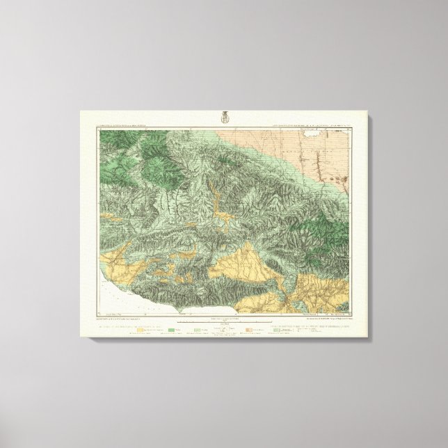Lienzo Mapa de Clasificación de Tierras de California (Anverso)