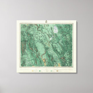 Lienzo Mapa de clasificación de tierras de Idaho