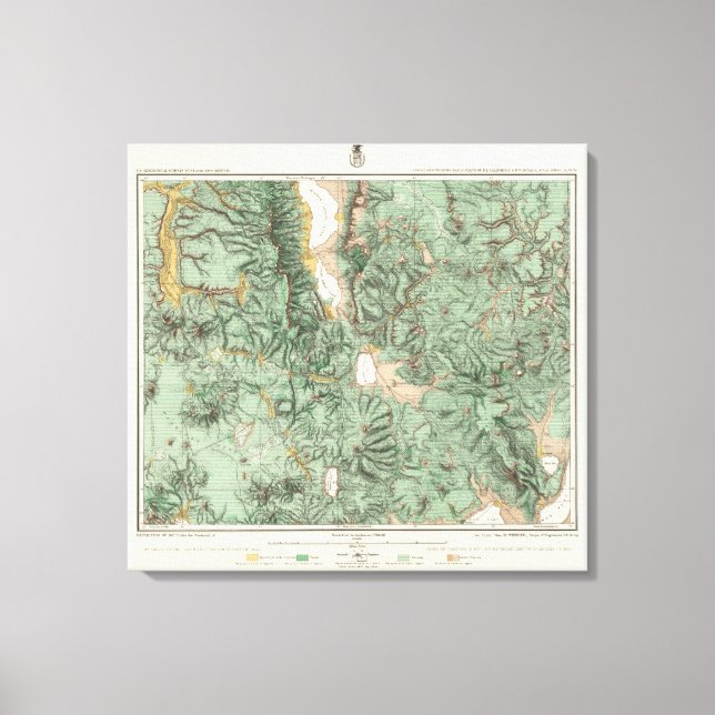 Lienzo Mapa de Clasificación de Tierras de Nevada (Anverso)