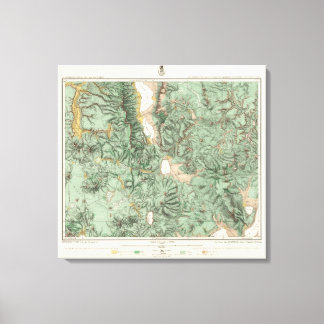 Lienzo Mapa de Clasificación de Tierras de Nevada
