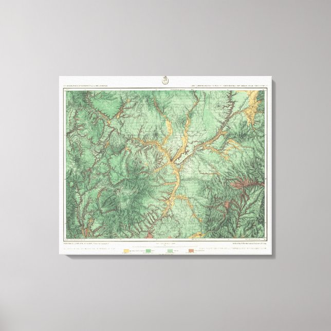 Lienzo Mapa de Clasificación de Tierras de Nuevo México 2 (Anverso)