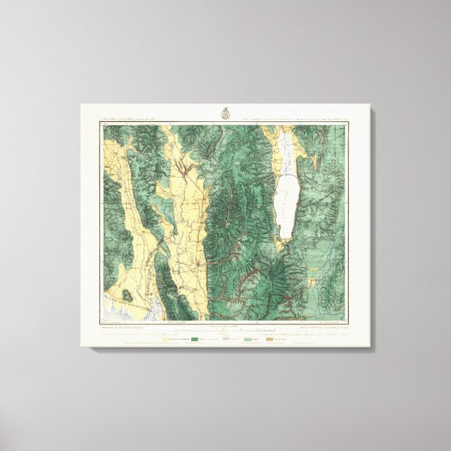 Lienzo Mapa de clasificación de tierras de Utah nororient (Anverso)
