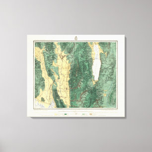 Lienzo Mapa de clasificación de tierras de Utah nororient