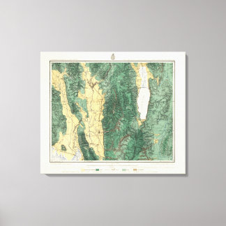 Lienzo Mapa de clasificación de tierras de Utah nororient