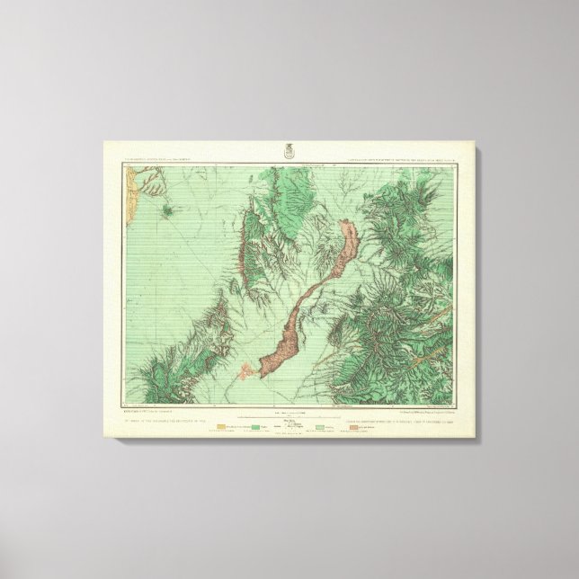 Lienzo Mapa de Clasificación de Tierras del Sudoeste de N (Anverso)