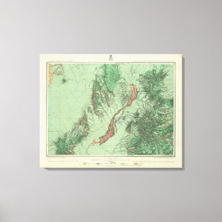 Lienzo Mapa de Clasificación de Tierras del Sudoeste de N