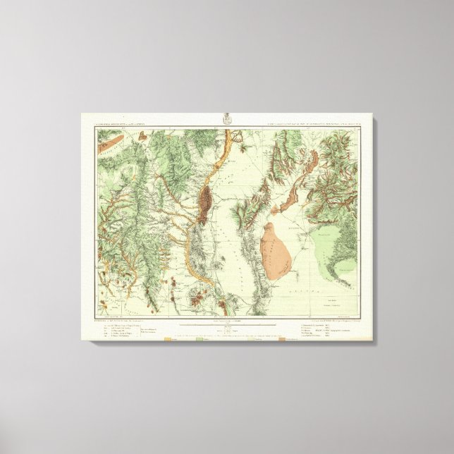 Lienzo Mapa de Clasificación de Tierras del Sudoeste de N (Anverso)