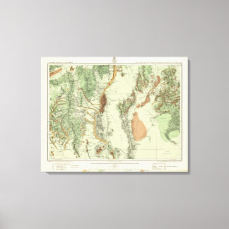 Lienzo Mapa de Clasificación de Tierras del Sudoeste de N