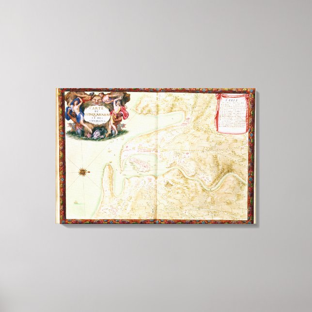 Lienzo Mapa de Concarneau (Anverso)