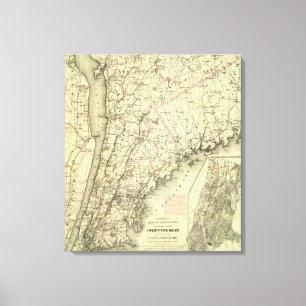 Lienzo Mapa de conducción y rueda de colton de EE.UU.