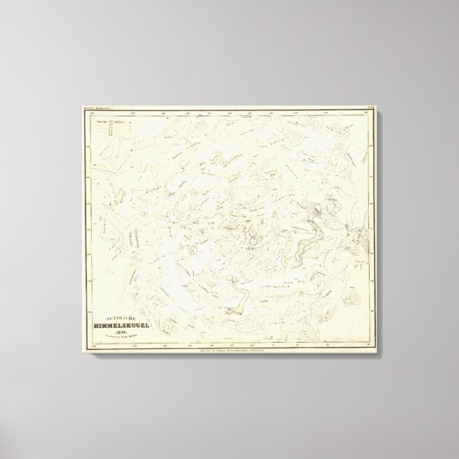 Lienzo Mapa de constelaciones 2 (Anverso)