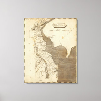 Lienzo Mapa de Delaware de Arrowsmith