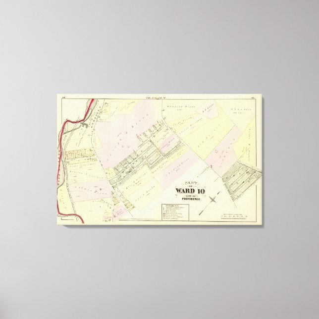 Lienzo Mapa de Dyerville Manufacturing Co Atlas (Anverso)