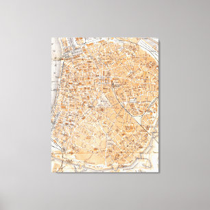 Lienzo Mapa de época de Amberes Bélgica (1905)